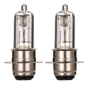 WOOSTAR 12V 35W Motorcycle Headlight P15D Halogen Bulb High Low Beam Replacement for 50cc 250cc Taotao ATV Moped Scooter Pack of 2