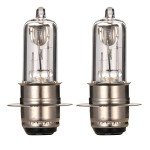 WOOSTAR 12V 35W Motorcycle Headlight P15D Halogen Bulb High Low Beam Replacement for 50cc 250cc Taotao ATV Moped Scooter Pack of 2