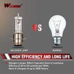 WOOSTAR 12V 35W Motorcycle Headlight P15D Halogen Bulb High Low Beam Replacement for 50cc 250cc Taotao ATV Moped Scooter Pack of 2