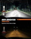 SEALIGHT 9005 H11 Bulbs, 48000LM Super Bright 9005 H11 Fog Light Bulbs Combo, 6000K Cool White 9005 H11 Bulbs for ATVS/UTVS, Plug-N-Play Driving Fog Light Bulb, Pack of 4