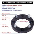 Black 1-Inch ATV Wheel Spacers for 4 Lug