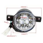 FVRITO 12V LED Front Head Light Lamp for 50cc 70cc 90cc 110cc 125cc Coolster 3125R Taotao ATA 125D Roketa Yamoto JCL Peace RPS Kazuma Vitacci Rider BULL FARM Sunl Kids Mini ATV Quad Chinese 4 Wheeler