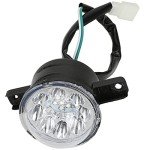 FVRITO 12V LED Front Head Light Lamp for 50cc 70cc 90cc 110cc 125cc Coolster 3125R Taotao ATA 125D Roketa Yamoto JCL Peace RPS Kazuma Vitacci Rider BULL FARM Sunl Kids Mini ATV Quad Chinese 4 Wheeler