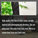 QYMOTO Rear Window for Polaris Ranger 570/800 Full-Size Round Tube, Soft PVC Dust Panel for Ranger 500 570 700 Round Bar ROPS Canvas Rear Windshield (2 Seaters & Crew)