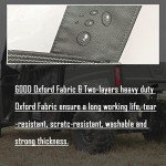 QYMOTO Rear Window for Polaris Ranger 570/800 Full-Size Round Tube, Soft PVC Dust Panel for Ranger 500 570 700 Round Bar ROPS Canvas Rear Windshield (2 Seaters & Crew)