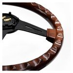 14" Classic Wood Grain Steering Wheel with Horn Button