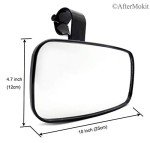 AfterMokit UTV Convex Rear View Mirror 4.7x10