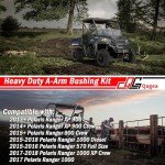 Heavy Duty A-Arm UHMW Control Arms Bushing Kit Replacement for 2013+ Polaris Ranger XP 900, 2014+ Polaris Ranger XP 900 Crew, 2015-2018 Polaris Ranger 1000 Diesel Replace ‎AAB-P-RAN-K3-002 CT-04