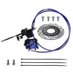 PRO BAT Rear Hydraulic Disc Brake System Caliper ATV Quad Rear Hand Brake Assembly Master Cylinder Caliper for 50cc 70cc 90cc 110cc 125cc 150cc Quad Bike ATV Buggy, Blue