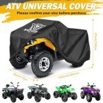 Heavy Duty Waterproof ATV Cover – 103 Inch Black