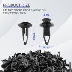 ATV Plastic Bumper Rivet Clips - 100 Pack