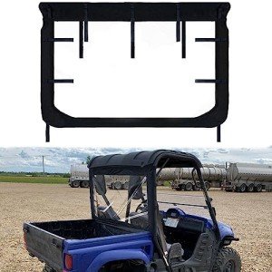Rhino UTV Soft Rear Windshield with Zipper
