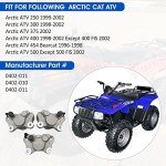 M MATI Front Left Right & Rear Brake Calipers for Arctic Cat ATV 250 300 375 400 454 500 with Pads 0402-011 0402-010 0402-011