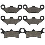 Sollon Front and Rear Brake Pads for Polaris Sportsman 500 400 600 700 800 EFI/HO, Scrambler 500 400 2x4 4x4, Trail Boss 330, Trail Blazer 330 250, Magnum 325 330 500, ATV 500