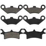 Sollon Front and Rear Brake Pads for Polaris Sportsman 500 400 600 700 800 EFI/HO, Scrambler 500 400 2x4 4x4, Trail Boss 330, Trail Blazer 330 250, Magnum 325 330 500, ATV 500