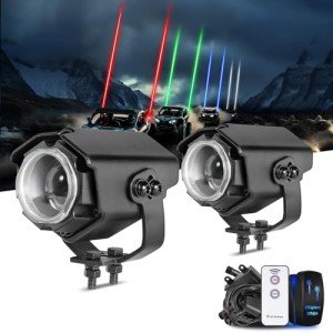 RGBW LED Whip Lights with Switch & Remote