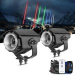 RGBW LED Whip Lights with Switch & Remote