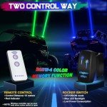 RGBW LED Whip Lights with Switch & Remote