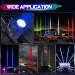 RGBW LED Whip Lights with Switch & Remote