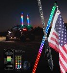 Xprite 4FT RGB LED Whip Lights with Remote