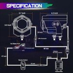 RGBW LED Whip Lights with Switch & Remote