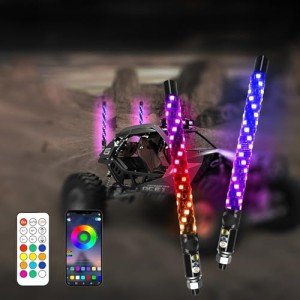 LED Whip Light Antenna Set for UTV ATV
