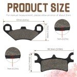 Sollon Front and Rear Brake Pads for Polaris Sportsman 500 400 600 700 800 EFI/HO, Scrambler 500 400 2x4 4x4, Trail Boss 330, Trail Blazer 330 250, Magnum 325 330 500, ATV 500