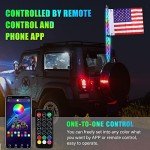 RGB Spiral Whip Light with Remote & App Control