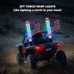 RGB LED Whip Lights with Remote Control for ATVs