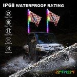 AUTOOMMO LED Whip Lights with App Control