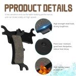 Sollon Front and Rear Brake Pads for Polaris Sportsman 500 400 600 700 800 EFI/HO, Scrambler 500 400 2x4 4x4, Trail Boss 330, Trail Blazer 330 250, Magnum 325 330 500, ATV 500