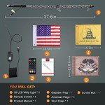 RGB Spiral Whip Light with Remote & App Control