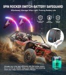 KeoBin RGB Whip Lights with Remote Control - 2 Pack