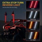 KeoBin RGB Whip Lights with Remote Control - 2 Pack