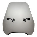15" Smoke Motorcycle Windscreen for ATVs & Bikes