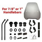 15" Smoke Motorcycle Windscreen for ATVs & Bikes