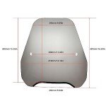 15" Smoke Motorcycle Windscreen for ATVs & Bikes