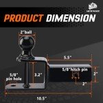 METOWARE 3-in-1 ATV/UTV Trailer Hitch Mount