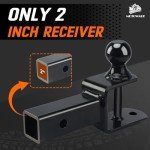METOWARE 3-in-1 ATV/UTV Trailer Hitch Mount