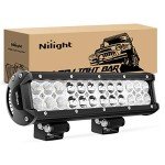 Nilight 72W 12-Inch LED Light Bar - Spot Flood