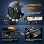 Nilight 72W 12-Inch LED Light Bar - Spot Flood