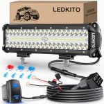 12" LED Light Bar Kit with Rocker Switch