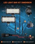 7 Inch LED Light Bar Kit with Pods