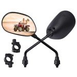 Universal 10mm Black ATV Handlebar Mirrors