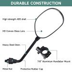 Universal 10mm Black ATV Handlebar Mirrors