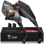 Universal ATV Rearview Mirrors with CNC Mount