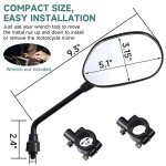 Universal 10mm Black ATV Handlebar Mirrors