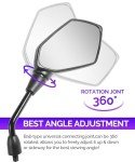 RACOONA Universal Rear View Motorcycle Mirrors