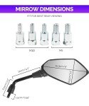 RACOONA Universal Rear View Motorcycle Mirrors