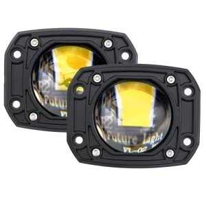 Szdystar 3-Inch Yellow/White LED Pod Lights (2-Pack)